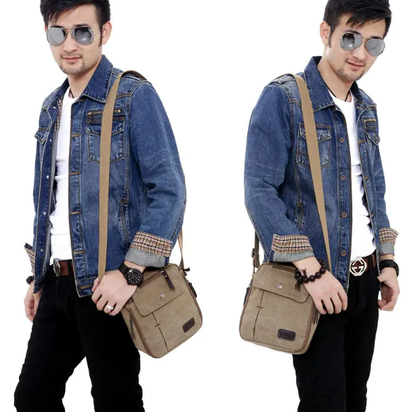 Men's Canvas Shoulder Messenger Bag - Image 5