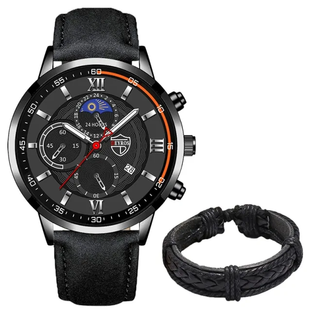 Men's Casual Leather Watch - Image 10