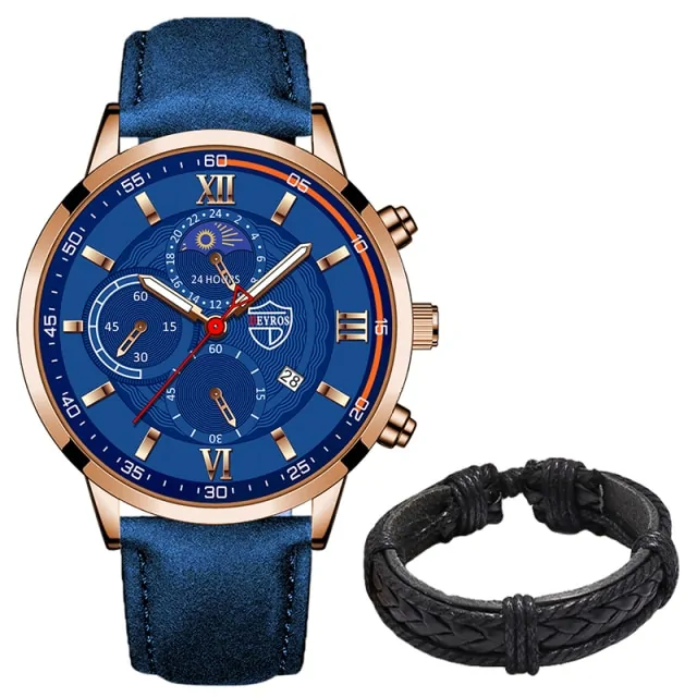 Men's Casual Leather Watch - Image 11