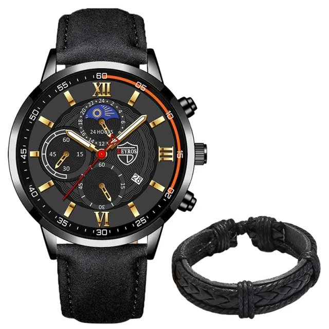 Men's Casual Leather Watch - Image 8