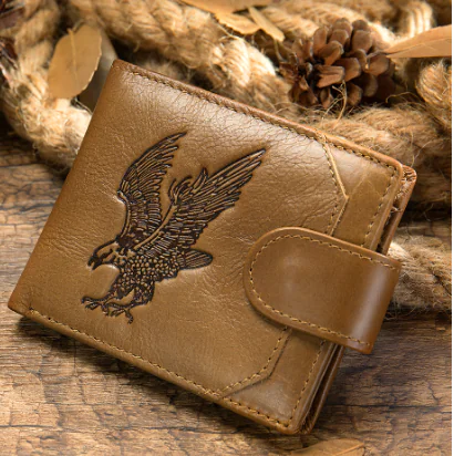 Men's Cowhide Short Retro Wallet with Coin Pocket - Image 3