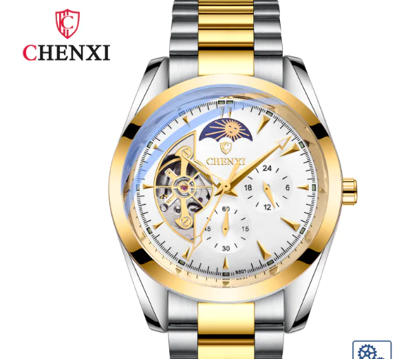 Men's Fashion Automatic Mechanical Watch with Water Resistance - Image 3