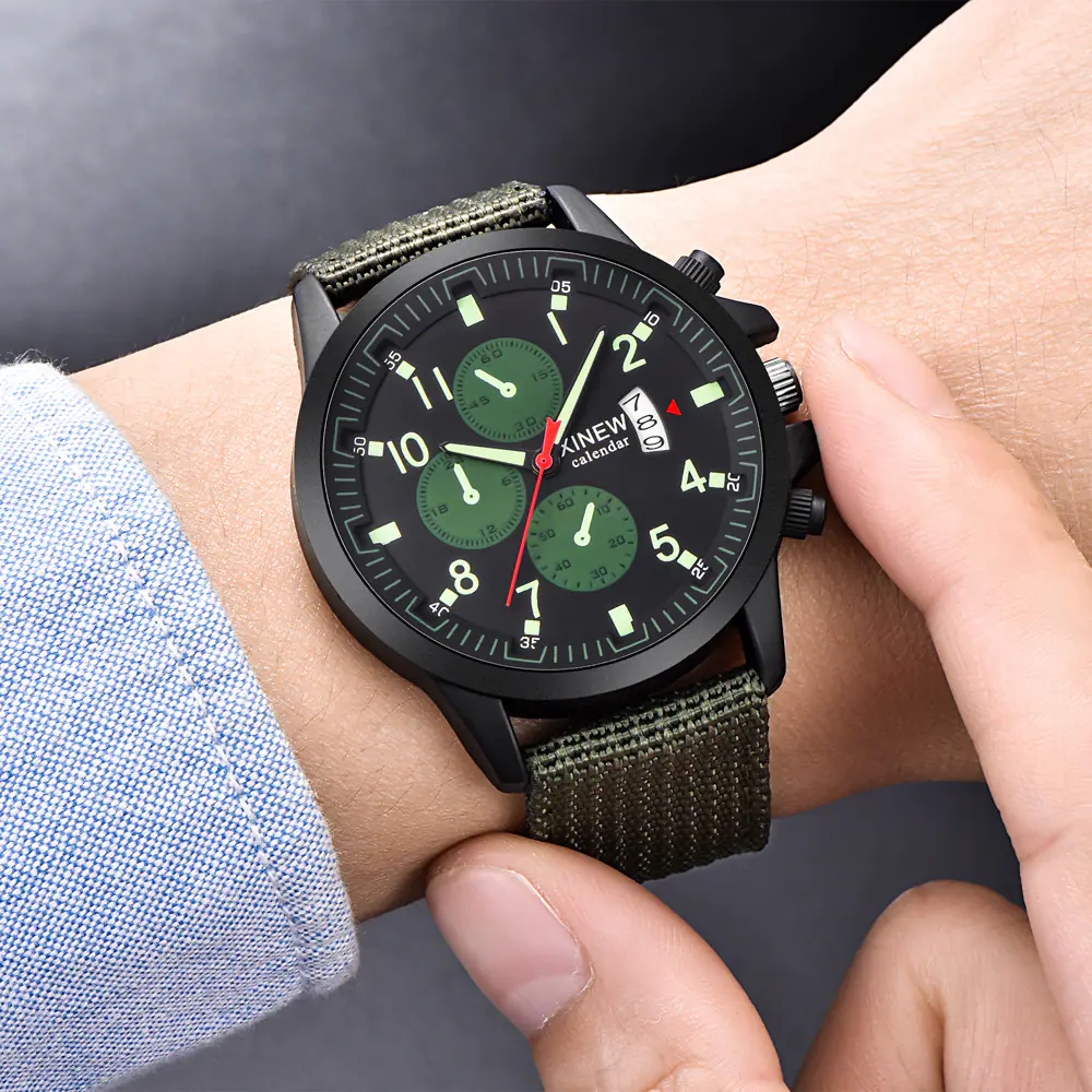 Men's Fashion Nylon Band Military Sports Watch - Image 4
