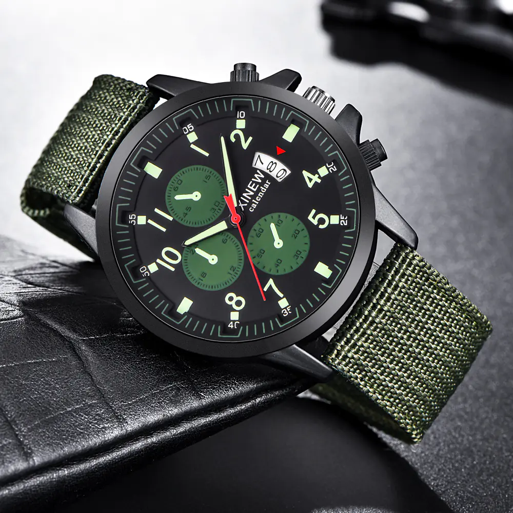 Men's Fashion Nylon Band Military Sports Watch - Image 9