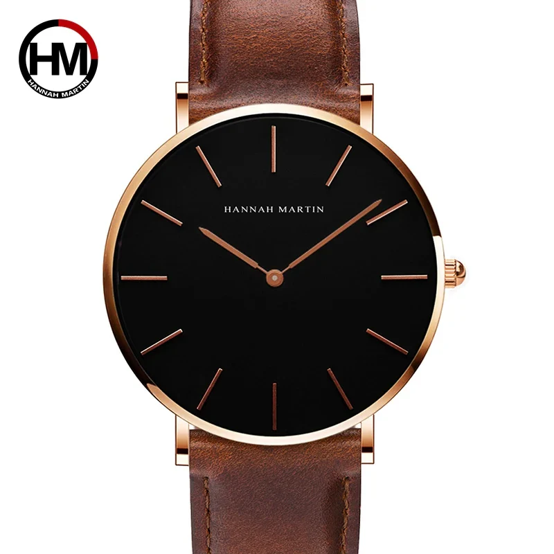 Men's Full Black Slim Simple Unisex Wristwatch - Image 2