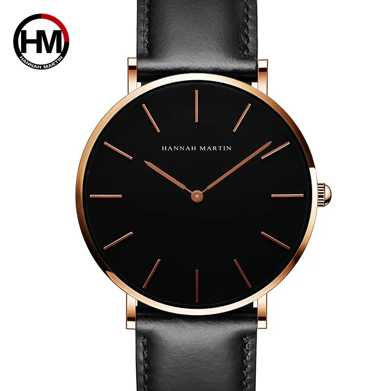 Men's Full Black Slim Simple Unisex Wristwatch - Image 5