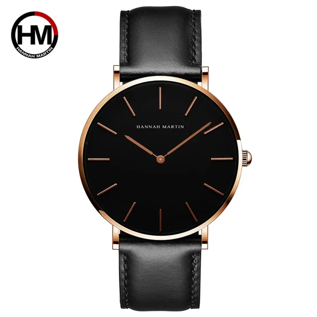 Men's Full Black Slim Simple Unisex Wristwatch - Image 8