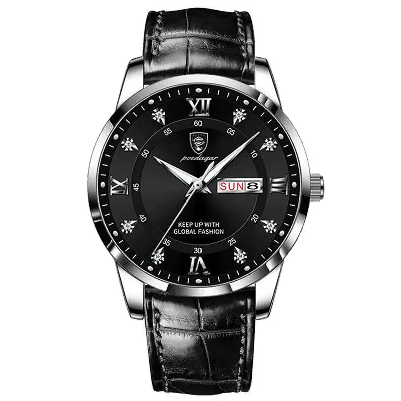 Men's Luxury Leather Sports Watch - Image 12