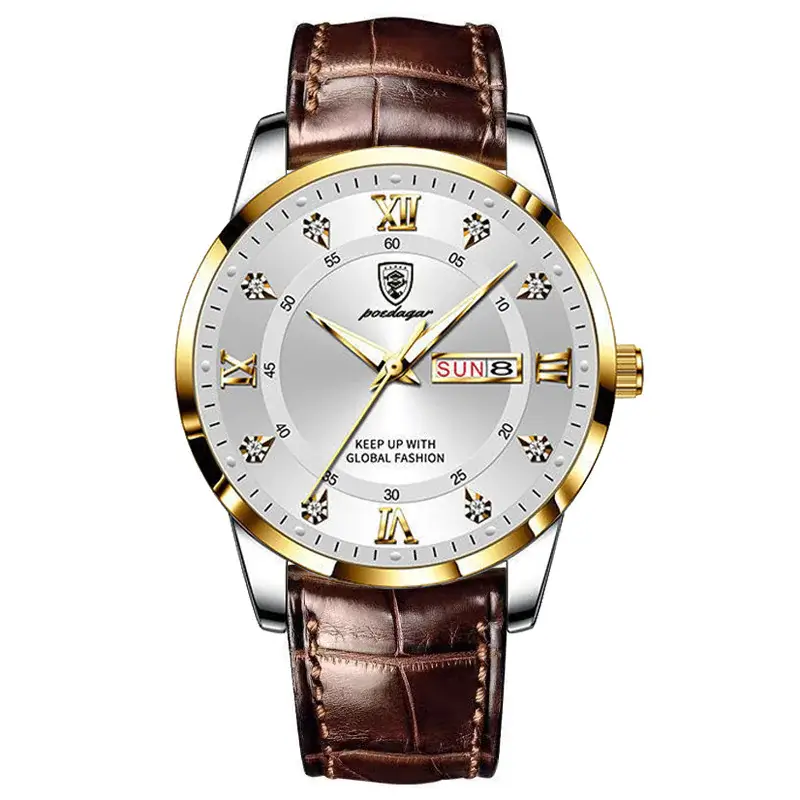 Men's Luxury Leather Sports Watch - Image 9