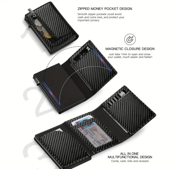 Men's Metal Card Wallet - Image 3