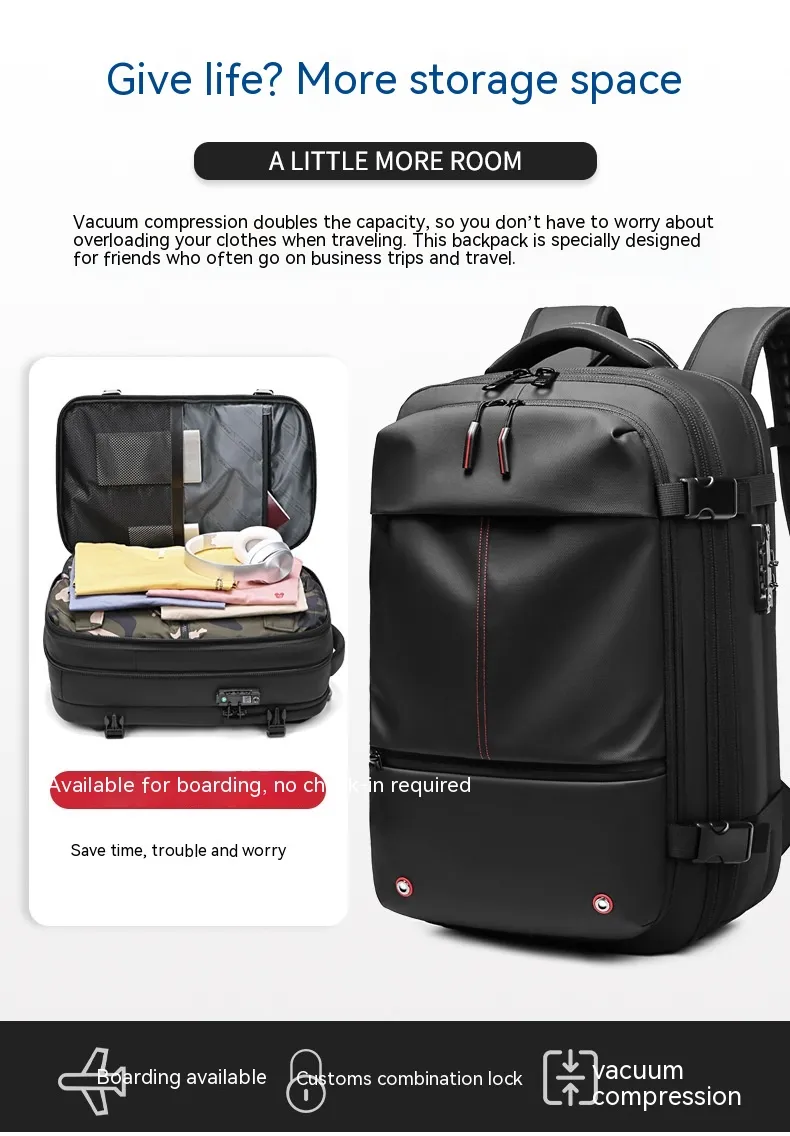 Men's Multifunctional Travel Backpack with Laptop Compartment - Image 3
