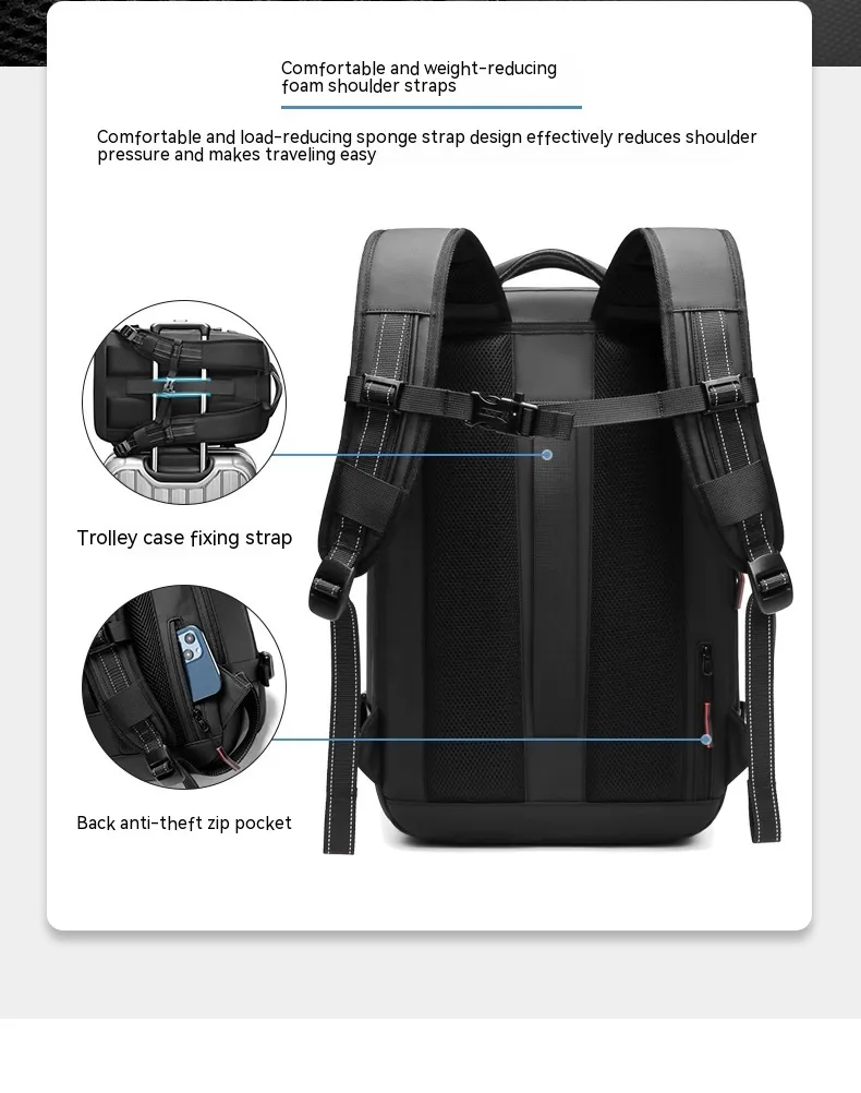 Men's Multifunctional Travel Backpack with Laptop Compartment - Image 5