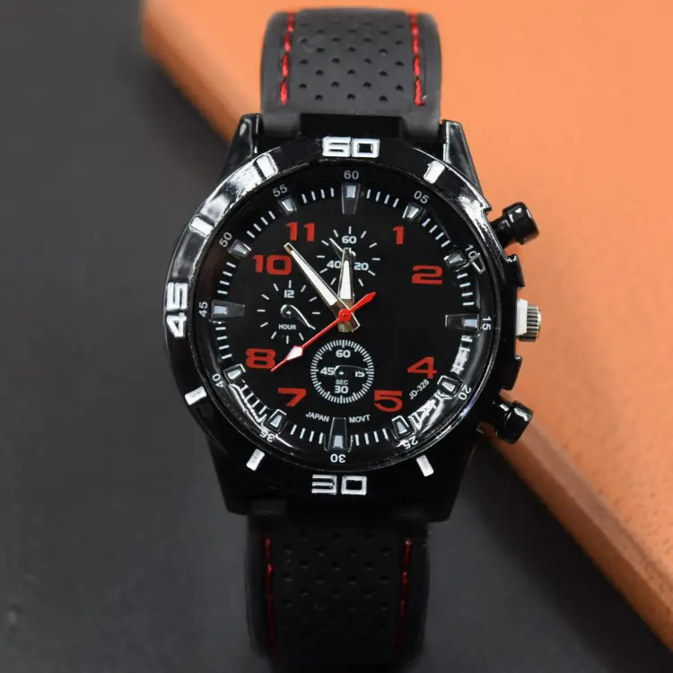 Men's Sports Quartz Watch with Silicone Strap - Image 5