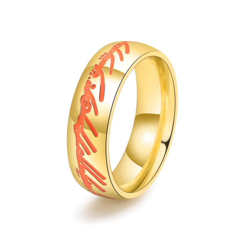 Men's Stainless Steel Vacuum Electroplated Ring - Image 2