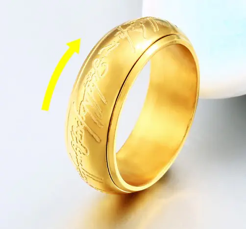 Men's Stainless Steel Vacuum Electroplated Ring - Image 26