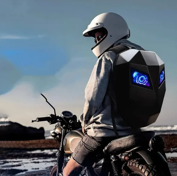 Men's Waterproof LED Motorcycle Backpack - Image 4