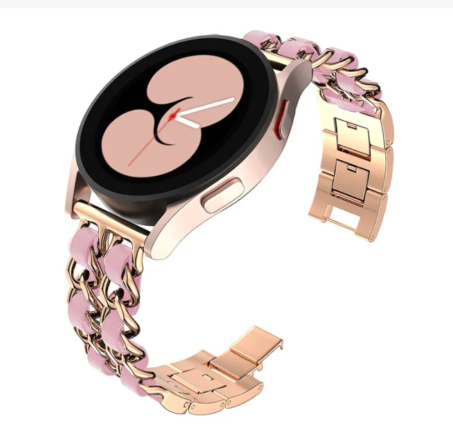 Metal Leather Strap for Samsung Watch - Image 25