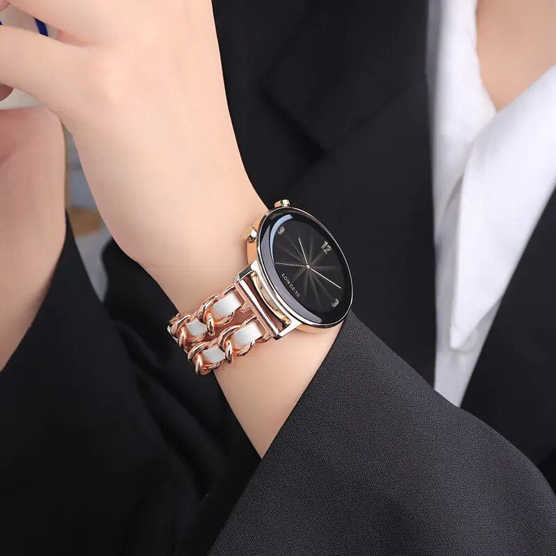 Metal Leather Strap for Samsung Watch - Image 6