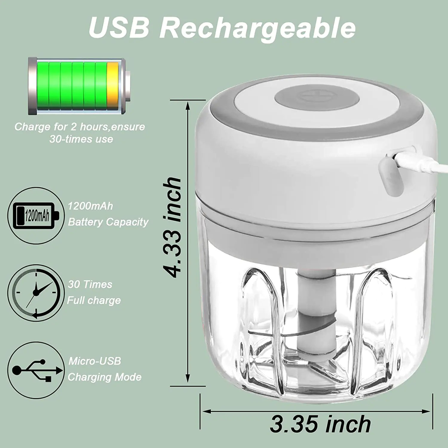 Mini Electric Garlic Chopper - Image 2