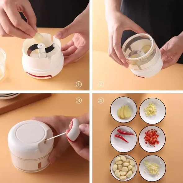 Mini Manual Seasoning Processor Shredder - Image 4
