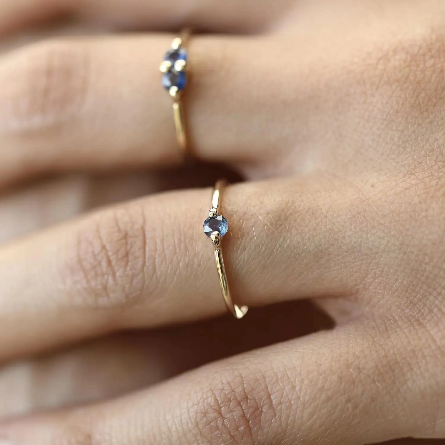 Minimalist Neutral Stackable Slim Ring Design - Image 2