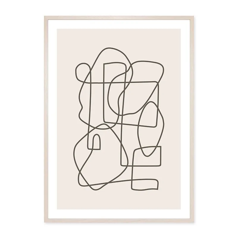 Modern Abstract Line Art Canvas Print - Image 64