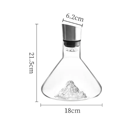 Mountain Decanter with Crystal Glass Filter (One Piece) - Image 4