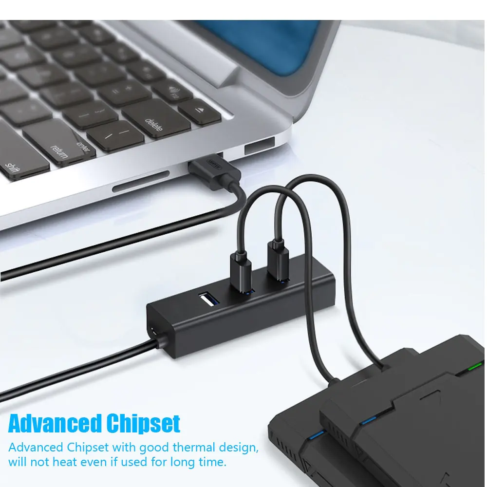 Multi USB Splitter Hub Use Power Adapter - Image 2