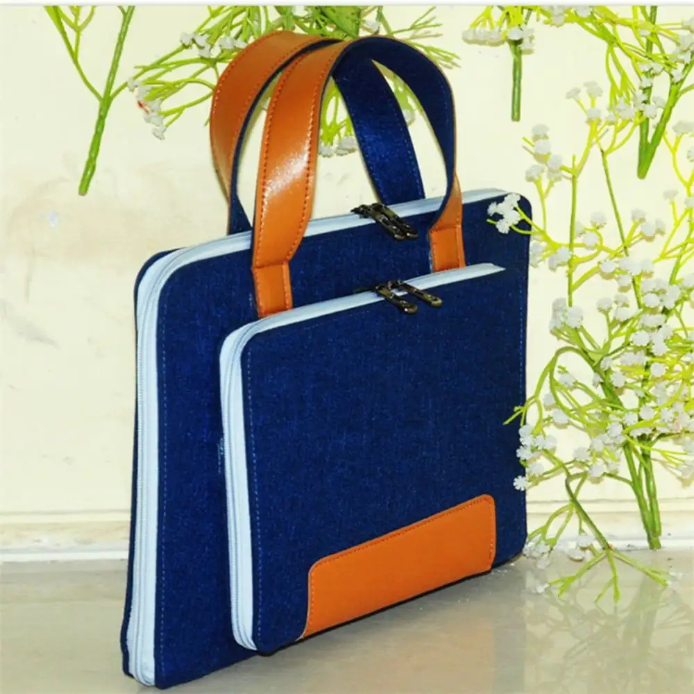 Multicolor Handheld Fashion Felt Laptop Bag - Image 2