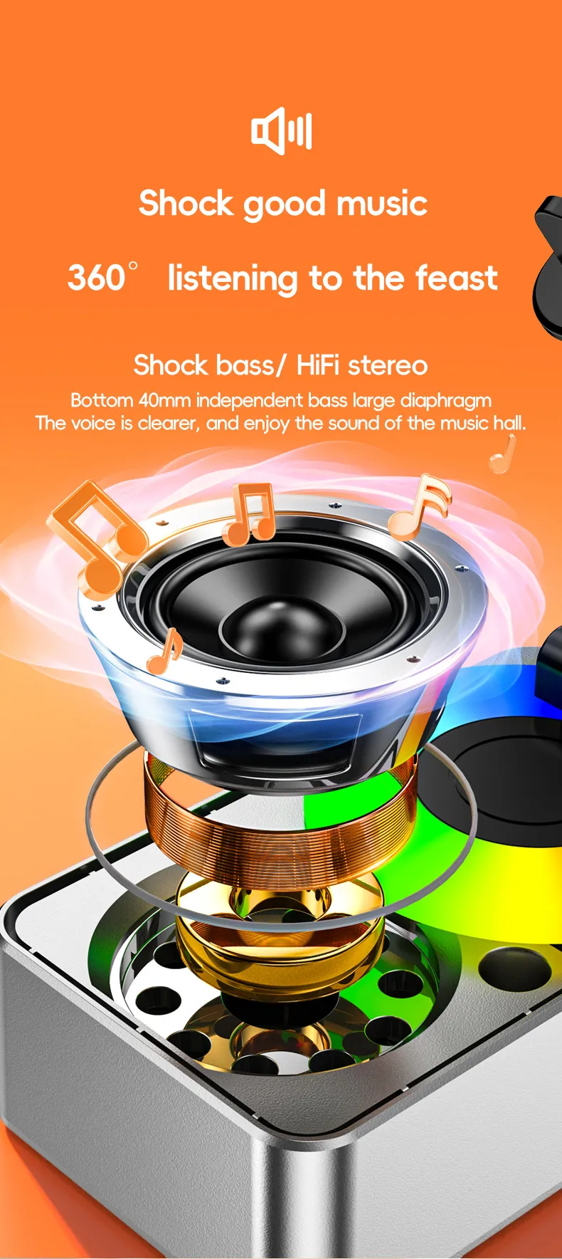 Multifunctional Foldable Three-in-one Mobile Phone Bracket Bluetooth Audio - Image 4