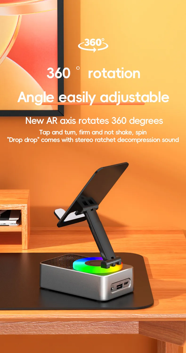 Multifunctional Foldable Three-in-one Mobile Phone Bracket Bluetooth Audio - Image 8