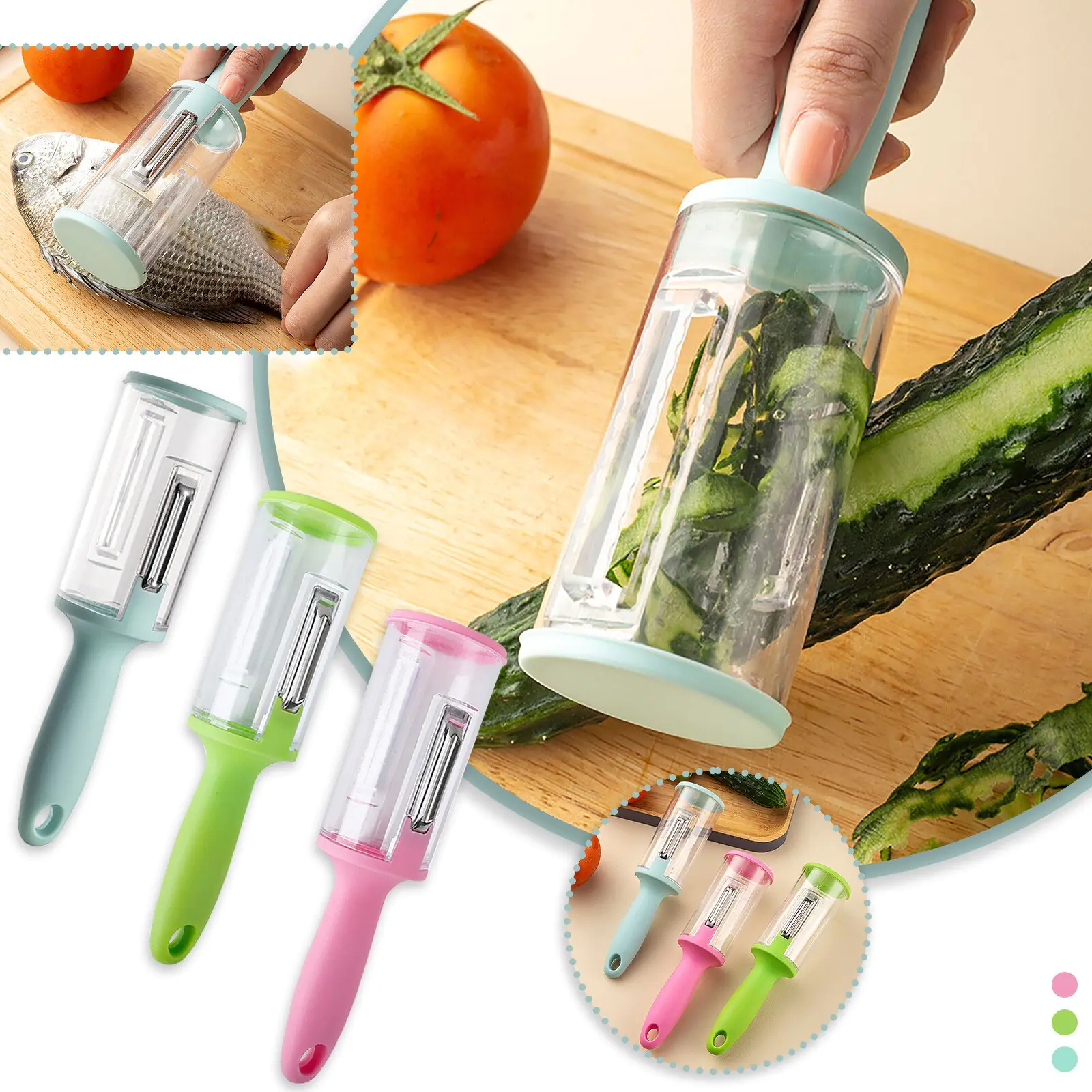 Multifunctional Peeling Knife with Storage - Image 2