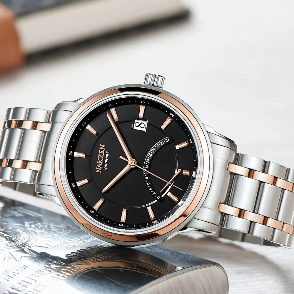 NAKZEN Crescent Shape Mens Quartz Watch Fashion Casual Waterproof Luxury Brand Date Wrist Watch Male Clock relogio masculino - Image 3