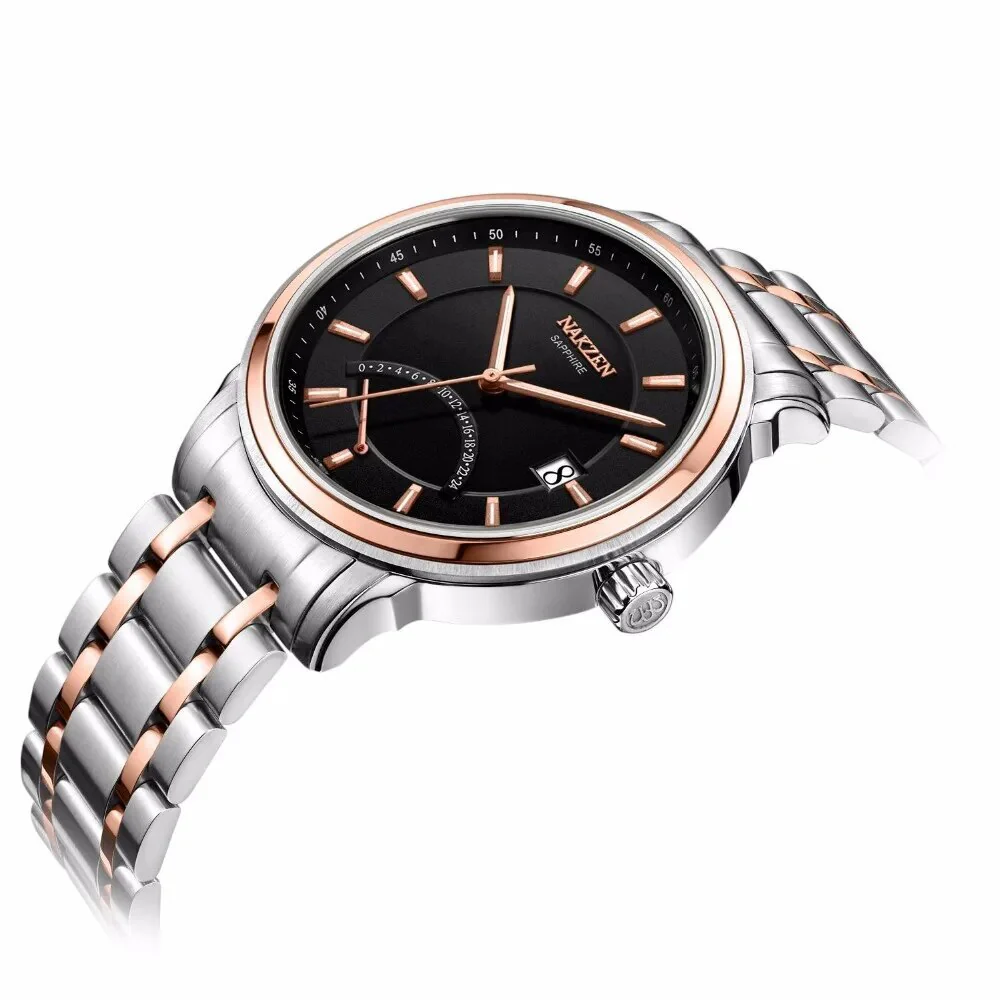 NAKZEN Crescent Shape Mens Quartz Watch Fashion Casual Waterproof Luxury Brand Date Wrist Watch Male Clock relogio masculino - Image 5