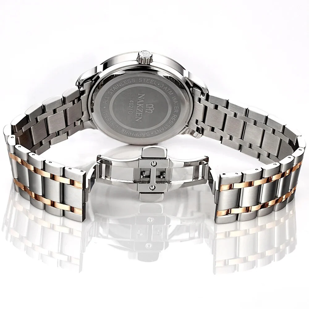 NAKZEN Crescent Shape Mens Quartz Watch Fashion Casual Waterproof Luxury Brand Date Wrist Watch Male Clock relogio masculino - Image 6