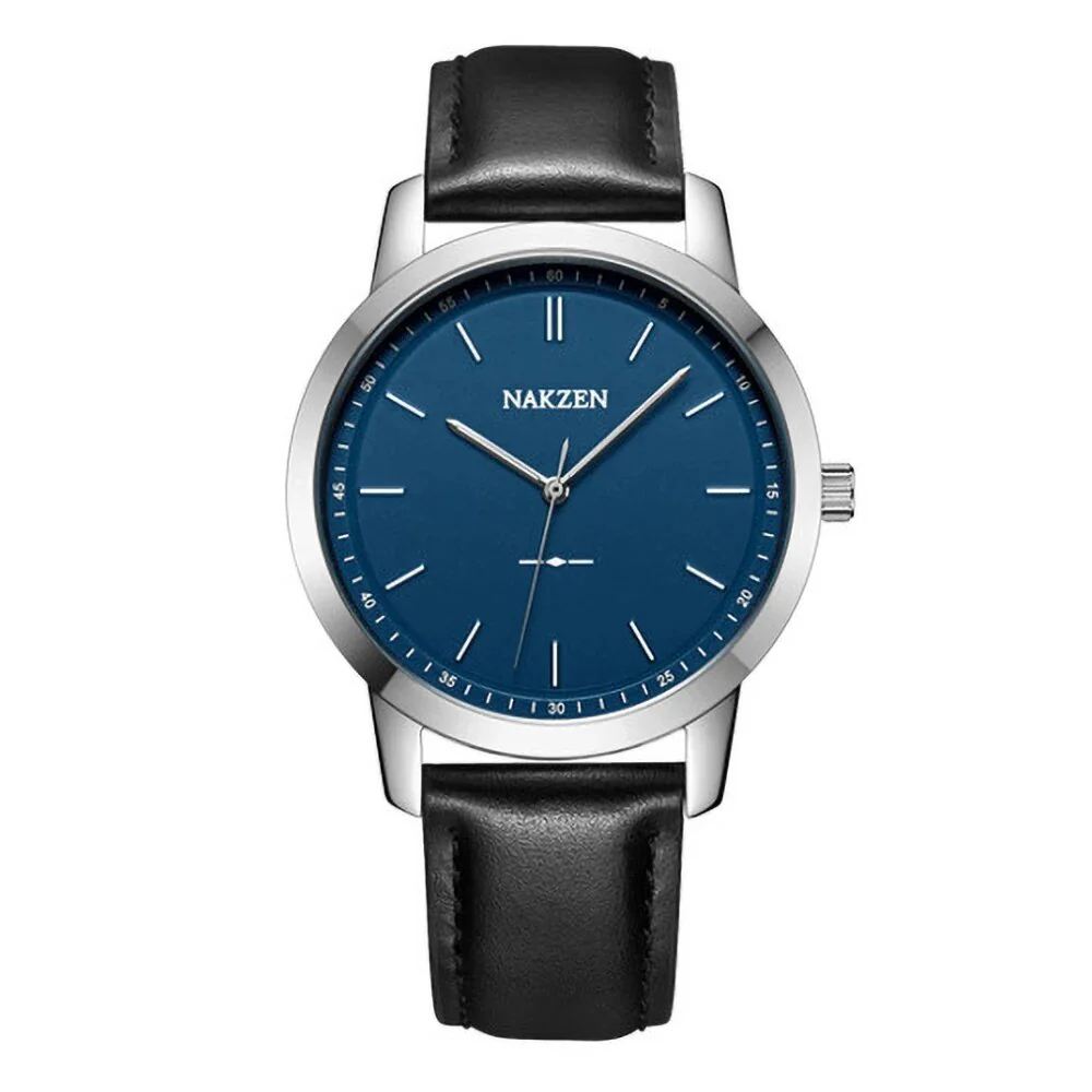 NAKZEN Fashion Male Quartz Watches Leather Watchband Business Wrist watch Waterproof Sport Men Watch Clock Relogio Masculino - Image 3