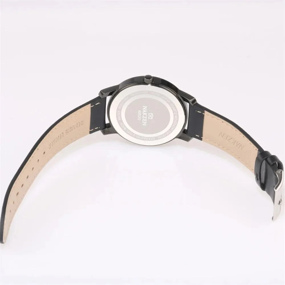 NAKZEN Fashion Male Quartz Watches Leather Watchband Business Wrist watch Waterproof Sport Men Watch Clock Relogio Masculino - Image 5