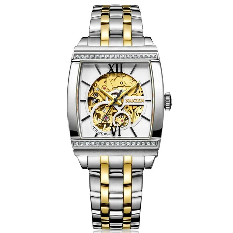 NAKZEN Rectangle Automatic Mechanical Men Watches Unique Design Tourbillon Skeleton Watch Luxury Valuable Male Clock Wrist Watch - Image 7