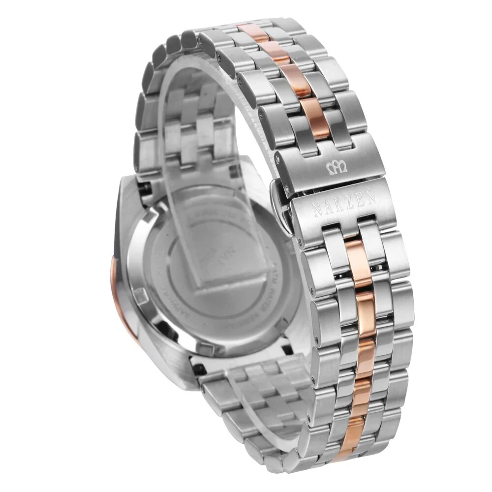 NAKZEN Womens Gold Luxury Quartz Diamond Watch Calendar Display Women Full Steel Wrist Watch Female Clock relogio masculino - Image 4