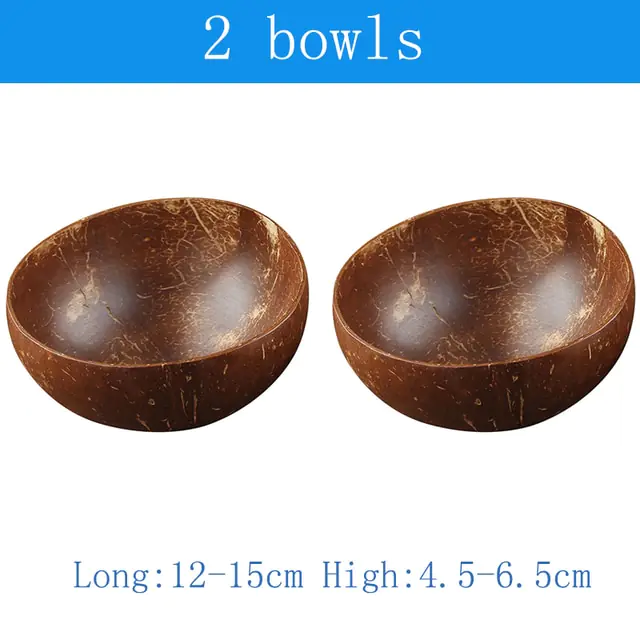 Natural Coconut Bowl Spoon Tableware Set - Image 11