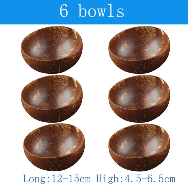 Natural Coconut Bowl Spoon Tableware Set - Image 14