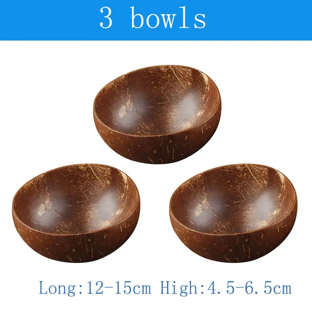 Natural Coconut Bowl Spoon Tableware Set - Image 18