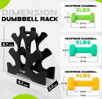 Neoprene Coated Dumbbell Set - Image 2