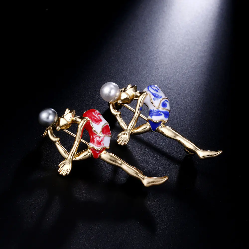 New European Style Brooch with Pearl for Gymnastics - Image 5