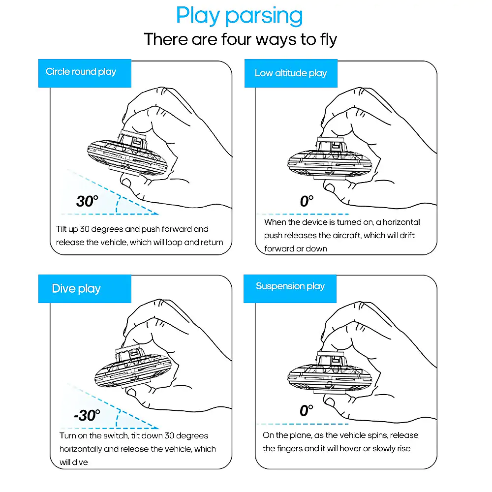 New Flying Spinner Drone: USB Charging Mini Interactive Toy - Image 3