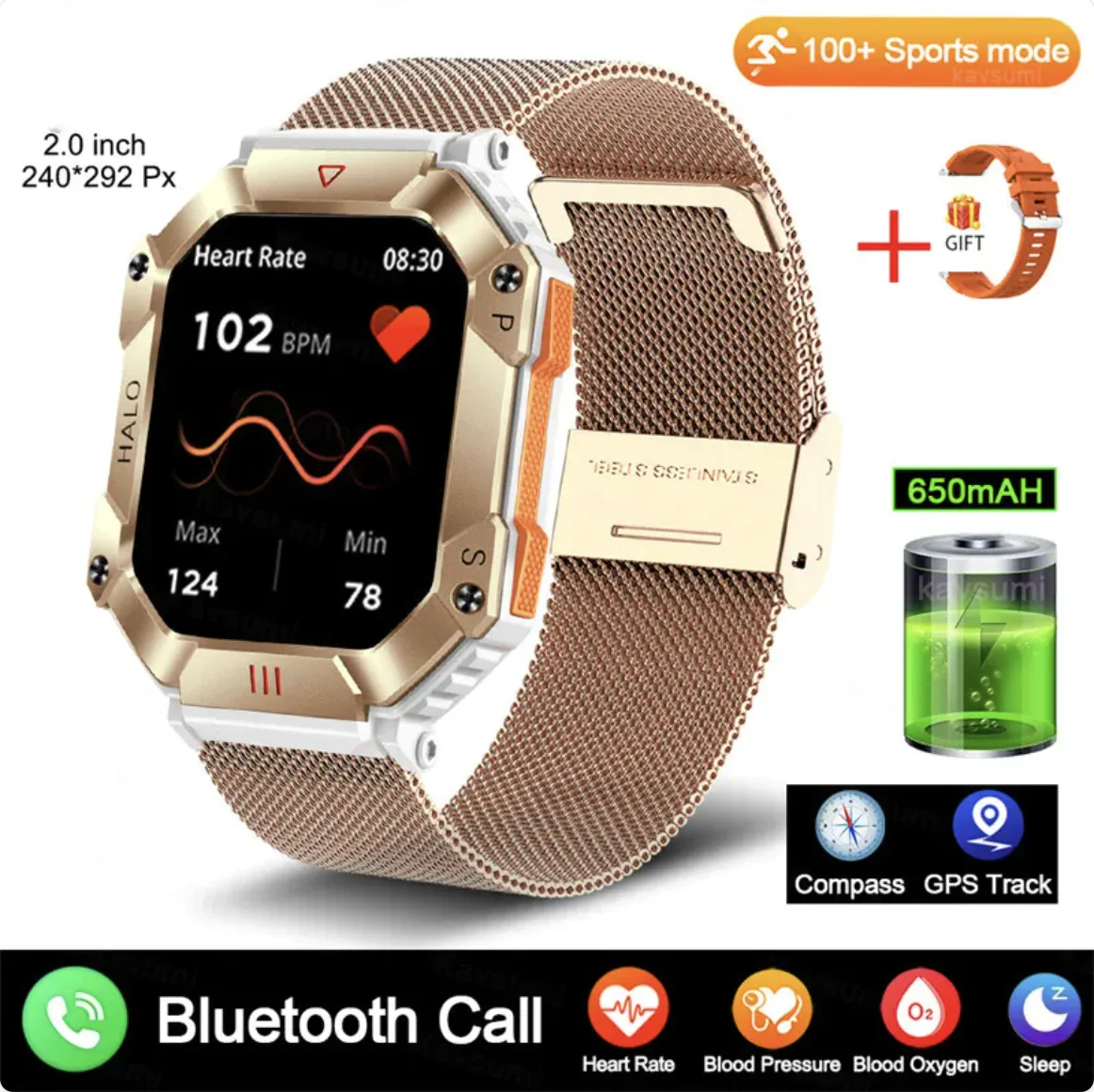 New Women's Android GPS Fitness Smartwatch - Image 12