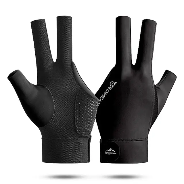 Open Finger Billiard Pool Gloves Adjustable Sticker Polyester Billiard Gloves Portable Lightweight Reusable Training Accessories - Image 12