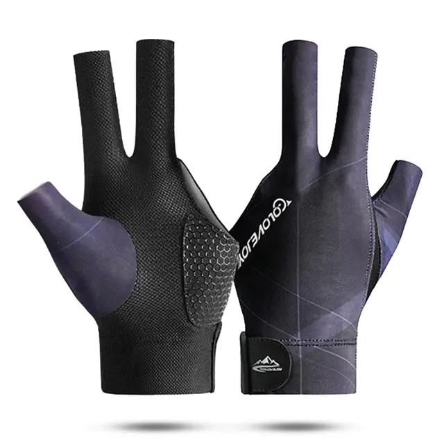 Open Finger Billiard Pool Gloves Adjustable Sticker Polyester Billiard Gloves Portable Lightweight Reusable Training Accessories - Image 16
