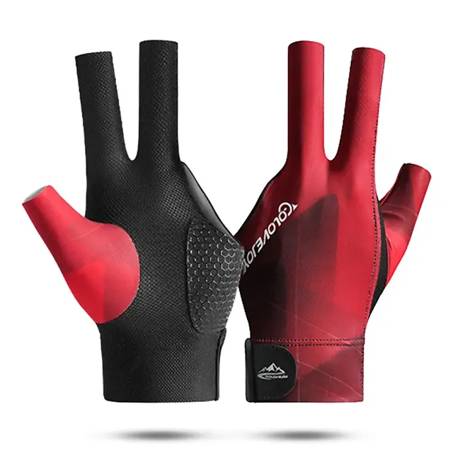 Open Finger Billiard Pool Gloves Adjustable Sticker Polyester Billiard Gloves Portable Lightweight Reusable Training Accessories - Image 7