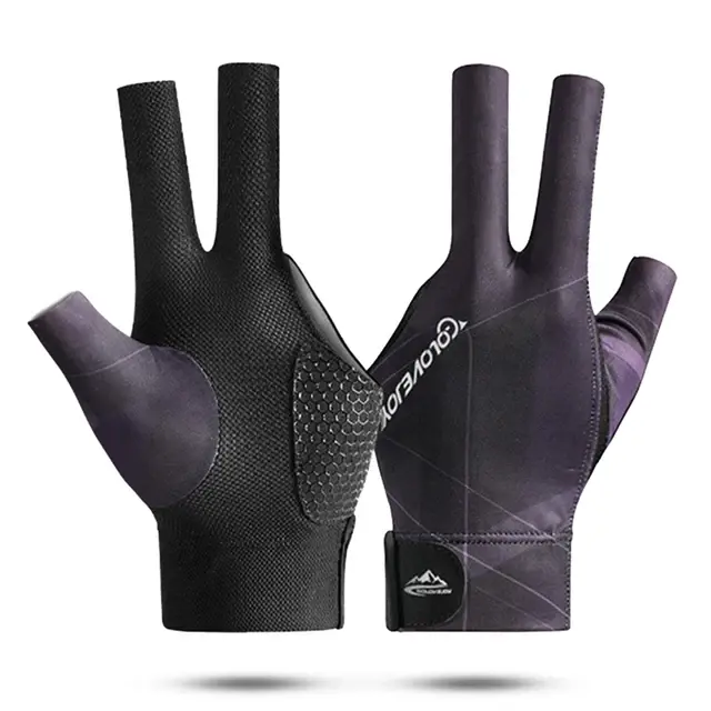 Open Finger Billiard Pool Gloves Adjustable Sticker Polyester Billiard Gloves Portable Lightweight Reusable Training Accessories - Image 8